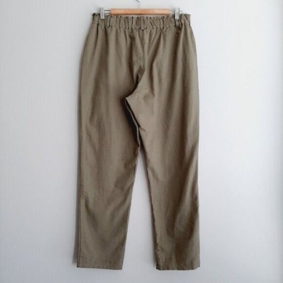 ANKO / Linen Cotton Blend Casual Pants Sage Green Sz 12 - Picture 5 of 10